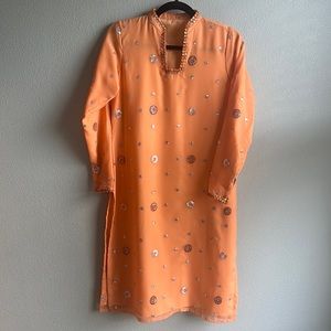 Light Orange 3-Piece Georgette Suit | Brand New | ID#4